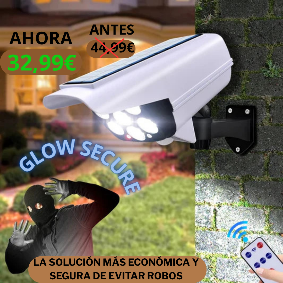 FOCO SOLAR LED SIMULADOR DE VIGILANCIA *GLOW-SECURE*